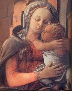 Fra Filippo Lippi, Details of Madonna and Child Enthroned